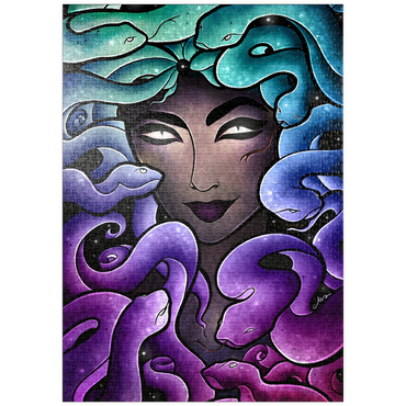 Darstellung des Puzzle Motivs puzzleplate Medusa Stained Glass 1000 Puzzle