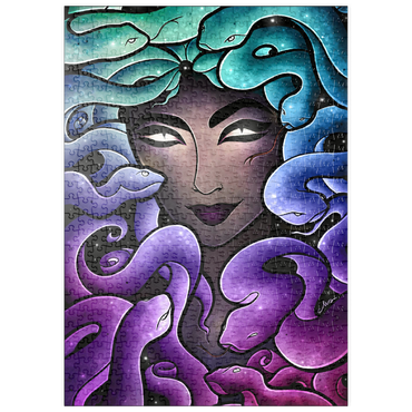 Darstellung des Puzzle Motivs puzzleplate Medusa Stained Glass 500 Puzzle