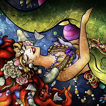 Darstellung des Puzzle Motivs Croc A Doc Baby Stained Glass 1000 Puzzle 3D Modell