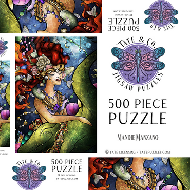 Darstellung des Puzzle Motivs Croc A Doc Baby Stained Glass 500 Puzzle Schachtel 3D Modell