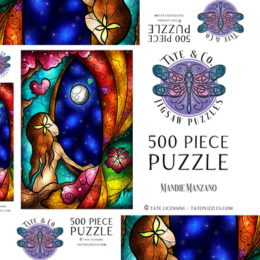Darstellung des Puzzle Motivs I Miss You Stained Glass 500 Puzzle Schachtel 3D Modell
