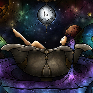 Darstellung des Puzzle Motivs Worlds Away Stained Glass 1000 Puzzle 3D Modell