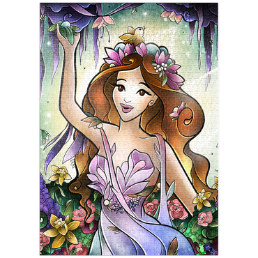 Darstellung des Puzzle Motivs puzzleplate Flora the Fairy of Spring Stained Glass 1000 Puzzle