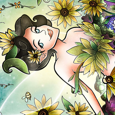 Darstellung des Puzzle Motivs Cyrus the Fairy of Summer 500 Puzzle 3D Modell