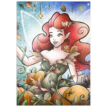 Darstellung des Puzzle Motivs puzzleplate Hazel the Fairy of Autumn Stained Glass 500 Puzzle