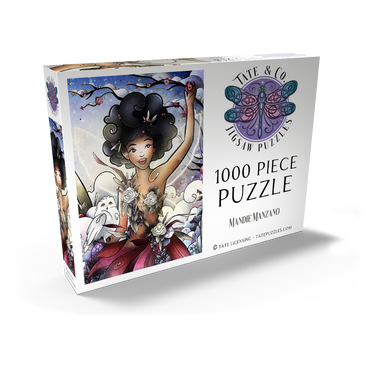 Darstellung des Puzzle Motivs Eira the Fairy of Winter Stained Glass 1000 Puzzle Schachtel Ansicht2