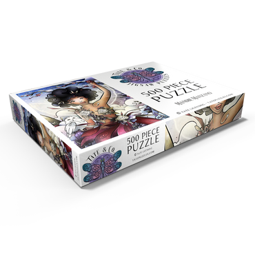 Darstellung des Puzzle Motivs Eira the Fairy of Winter Stained Glass 500 Puzzle Schachtel Ansicht1