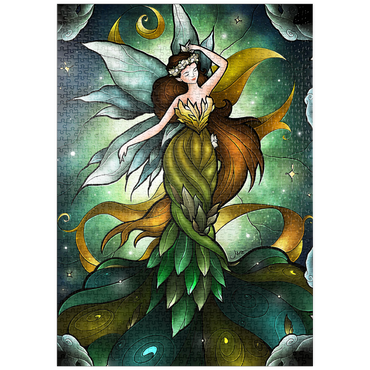 Darstellung des Puzzle Motivs puzzleplate Midsummers Storm Stained Glass 1000 Puzzle