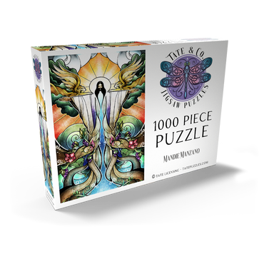 Darstellung des Puzzle Motivs The Wells of Salvation Stained Glass 1000 Puzzle Schachtel Ansicht2