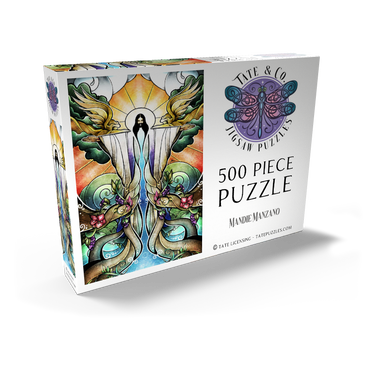 Darstellung des Puzzle Motivs The Wells of Salvation Stained Glass 500 Puzzle Schachtel Ansicht2