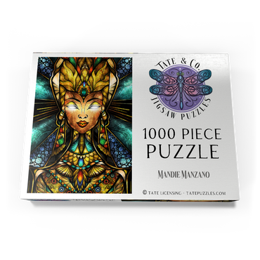 Darstellung des Puzzle Motivs Nefertiri Stained Glass 1000 Puzzle Schachtel Ansicht3