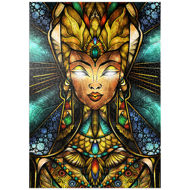 Darstellung des Puzzle Motivs puzzleplate Nefertiri Stained Glass 1000 Puzzle