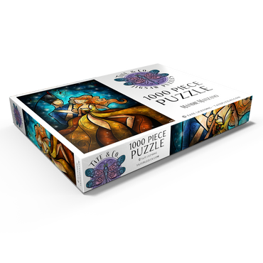 Darstellung des Puzzle Motivs The Tin Soldier & His Ballerina Stained Glass 1000 Puzzle Schachtel Ansicht1