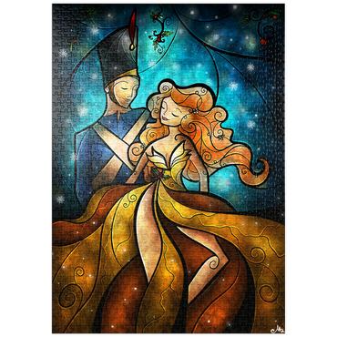 Darstellung des Puzzle Motivs puzzleplate The Tin Soldier & His Ballerina Stained Glass 1000 Puzzle