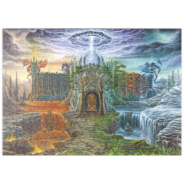 Darstellung des Puzzle Motivs puzzleplate Dragon Lord's Lair - Ed Beard Jr 500 Puzzle