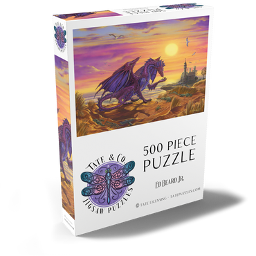 Darstellung des Puzzle Motivs Treasure By The Shore Dragon - Ed Beard Jr 500 Puzzle Schachtel Ansicht2