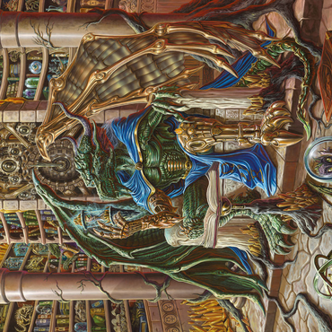 Darstellung des Puzzle Motivs Kairos The Archivist Dragon - Ed Beard Jr 1000 Puzzle 3D Modell