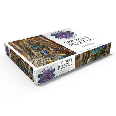 Darstellung des Puzzle Motivs Kairos The Archivist Dragon - Ed Beard Jr 500 Puzzle Schachtel Ansicht1