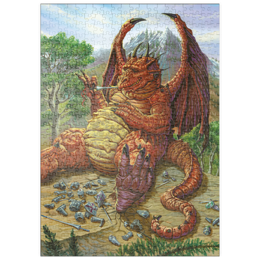 Darstellung des Puzzle Motivs puzzleplate Lunch with a Toothpick Dragon - Ed Beard Jr 500 Puzzle