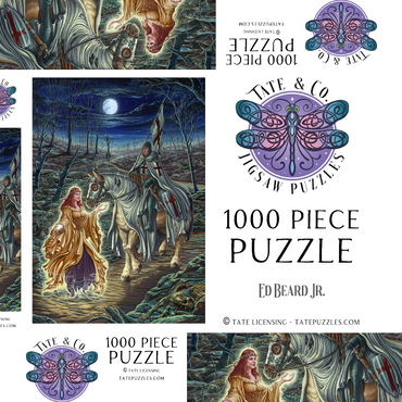 Darstellung des Puzzle Motivs Perilous Forest Knight - Ed Beard Jr 1000 Puzzle Schachtel 3D Modell