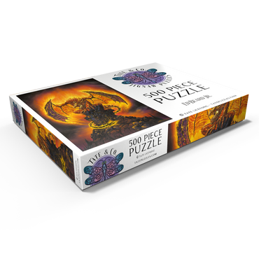 Darstellung des Puzzle Motivs Harbinger of Fire Dragon - Ed Beard Jr 500 Puzzle Schachtel Ansicht1