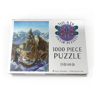 Darstellung des Puzzle Motivs The Encounter Wizard & Dragon - Ed Beard Jr 1000 Puzzle Schachtel Ansicht3
