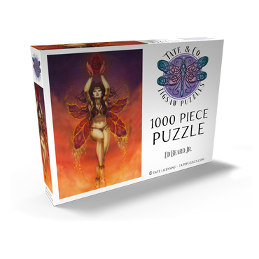 Darstellung des Puzzle Motivs Fire Fairy Elemental - Ed Beard Jr 1000 Puzzle Schachtel Ansicht2