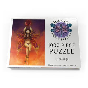 Darstellung des Puzzle Motivs Fire Fairy Elemental - Ed Beard Jr 1000 Puzzle Schachtel Ansicht3
