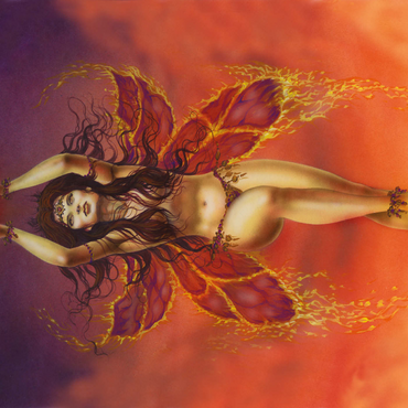 Darstellung des Puzzle Motivs Fire Fairy Elemental - Ed Beard Jr 1000 Puzzle 3D Modell