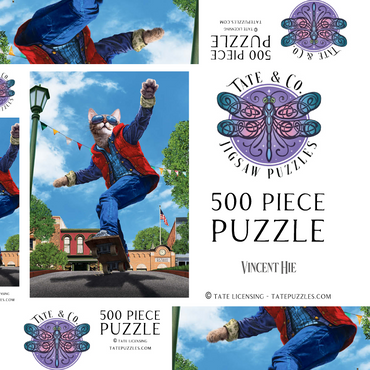 Darstellung des Puzzle Motivs Cat to The Fututre Movie Cats - Vincent Hie 500 Puzzle Schachtel 3D Modell