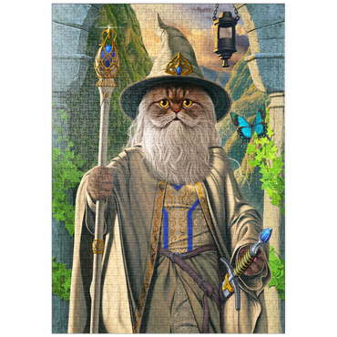 Darstellung des Puzzle Motivs puzzleplate Catdalf the White Movie Cats - Vincent Hie 1000 Puzzle