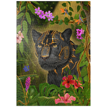 Darstellung des Puzzle Motivs puzzleplate Golden Panther mystical Wildlife - Vincent Hie 1000 Puzzle
