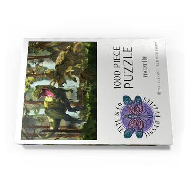 Darstellung des Puzzle Motivs Protection Dinosaurs - Vincent Hie 1000 Puzzle Schachtel Ansicht3