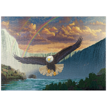Darstellung des Puzzle Motivs puzzleplate Niagara Falls Eagle - Vincent Hie 1000 Puzzle