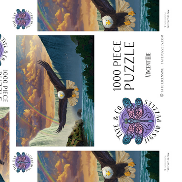 Darstellung des Puzzle Motivs Niagara Falls Eagle - Vincent Hie 1000 Puzzle Schachtel 3D Modell