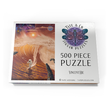 Darstellung des Puzzle Motivs Riding the Wave Astronaut - Vincent Hie 500 Puzzle Schachtel Ansicht3