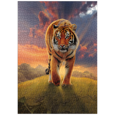 Darstellung des Puzzle Motivs puzzleplate Rising Tiger - Vincent Hie 1000 Puzzle