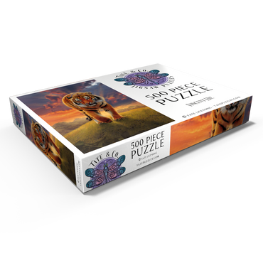 Darstellung des Puzzle Motivs Rising Tiger - Vincent Hie 500 Puzzle Schachtel Ansicht1