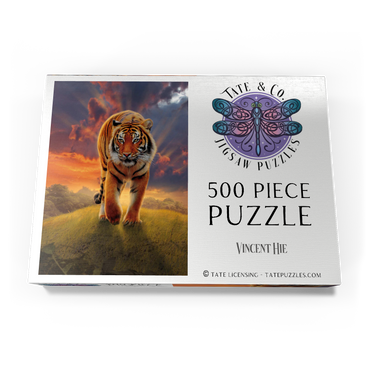 Darstellung des Puzzle Motivs Rising Tiger - Vincent Hie 500 Puzzle Schachtel Ansicht3