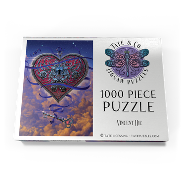 Darstellung des Puzzle Motivs Heart and Key - Vincent Hie 1000 Puzzle Schachtel Ansicht3