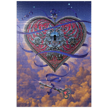 Darstellung des Puzzle Motivs puzzleplate Heart and Key - Vincent Hie 1000 Puzzle