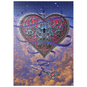 Darstellung des Puzzle Motivs puzzleplate Heart and Key - Vincent Hie 500 Puzzle