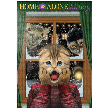 Darstellung des Puzzle Motivs puzzleplate Home Alone Kitten Movie Cats - Vincent Hie 1000 Puzzle