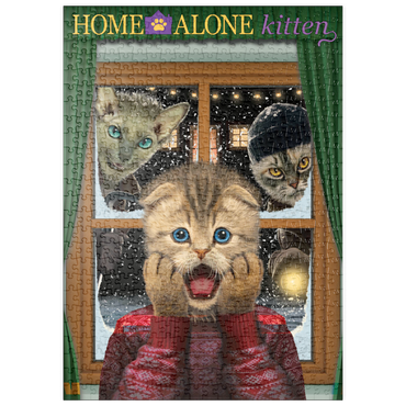 Darstellung des Puzzle Motivs puzzleplate Home Alone Kitten Movie Cats - Vincent Hie 500 Puzzle