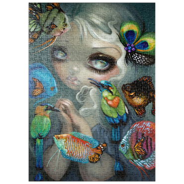 Darstellung des Puzzle Motivs puzzleplate Poissons Volants Les Oiseaux - Jasmine Becket-Griffith 500 Puzzle