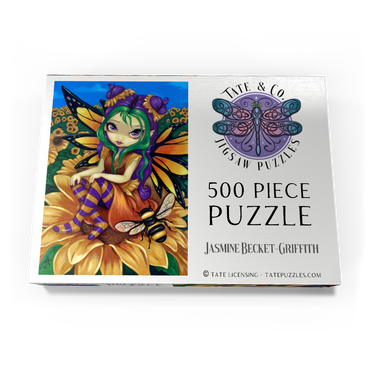 Darstellung des Puzzle Motivs Sunflower Fairy with Bee - Jasmine Becket-Griffith 500 Puzzle Schachtel Ansicht3