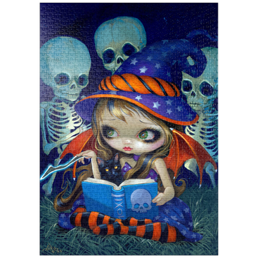 Darstellung des Puzzle Motivs puzzleplate Skeleton Magic Halloween Fairy - Jasmine Becket-Griffith 1000 Puzzle