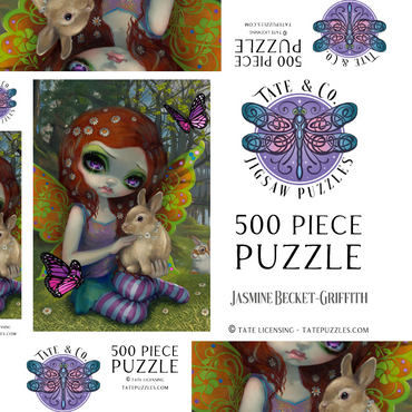 Darstellung des Puzzle Motivs Spring Fairy - Jasmine Becket-Griffith 500 Puzzle Schachtel 3D Modell