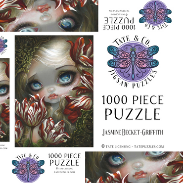 Darstellung des Puzzle Motivs The Language of Flowers 4 - Jasmine Becket-Griffith 1000 Puzzle Schachtel 3D Modell