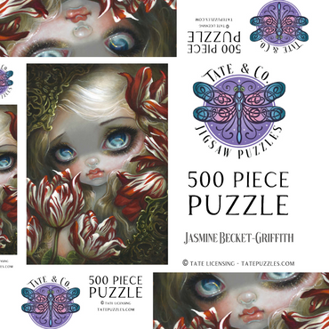 Darstellung des Puzzle Motivs The Language of Flowers 4 - Jasmine Becket-Griffith 500 Puzzle Schachtel 3D Modell